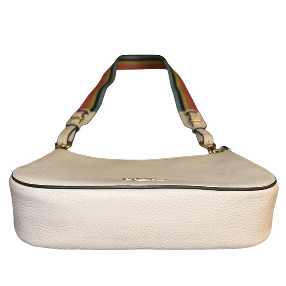 COACH JES BAGUETTE CROSSBODY PURSE W/RAINBOW STRAP & GOLD HARDWARE #C7265 - Picture 3 of 16